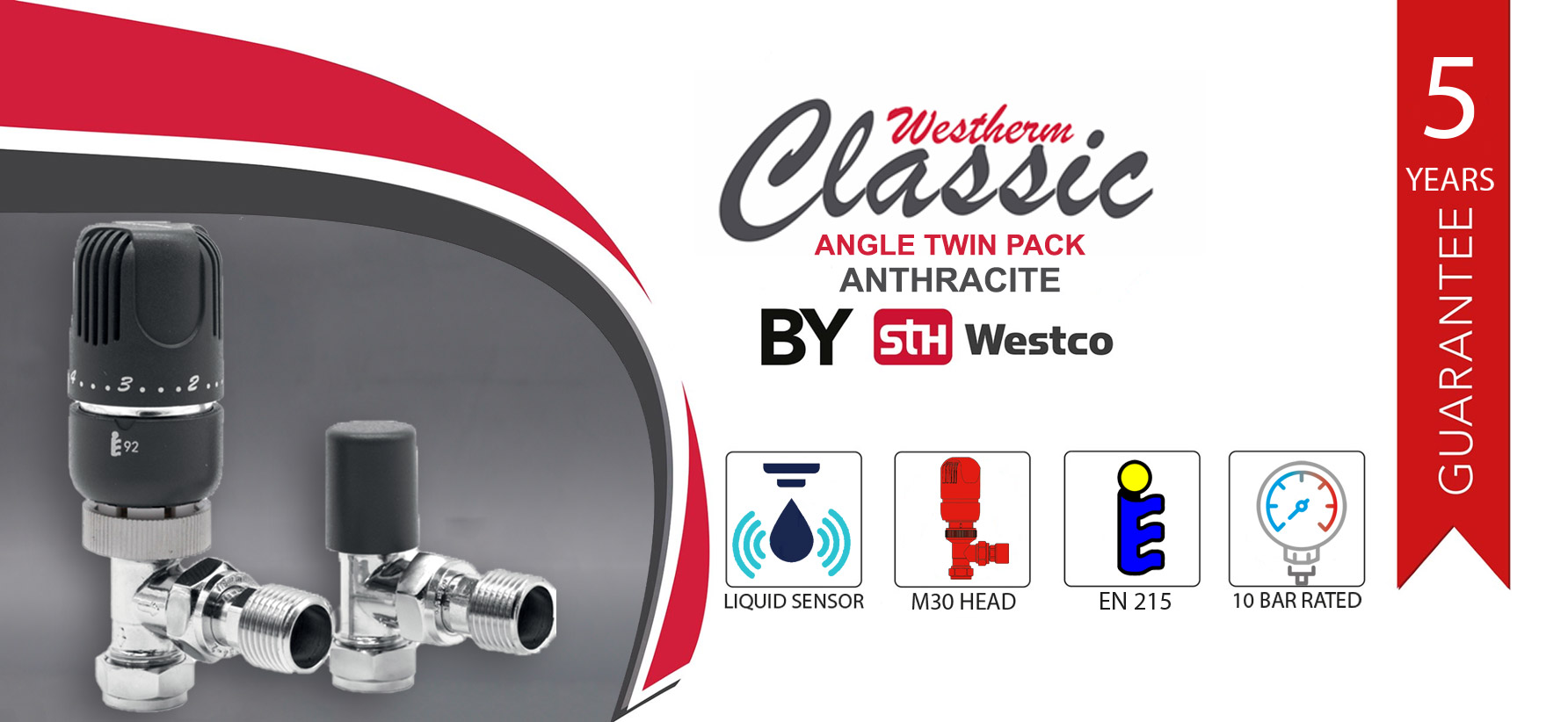 Westherm Classic Angle Twin Pack Anthracite